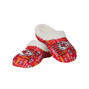 Kansas City Chiefs NFL Womens Sherpa Lined Logo Love Clog