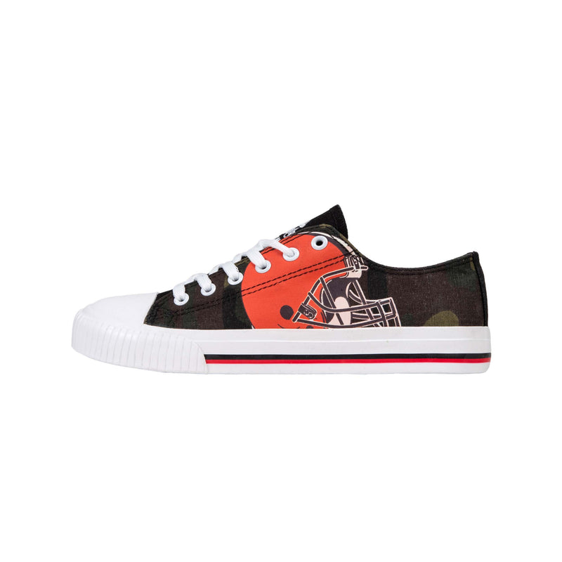 Cleveland Browns NFL Womens Camo Low Top Canvas Shoes