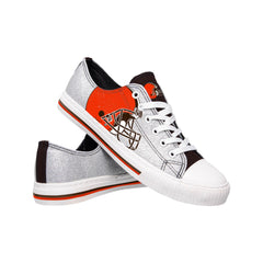 Simple Design Vertical Stripes Cleveland Browns Low Top Shoes