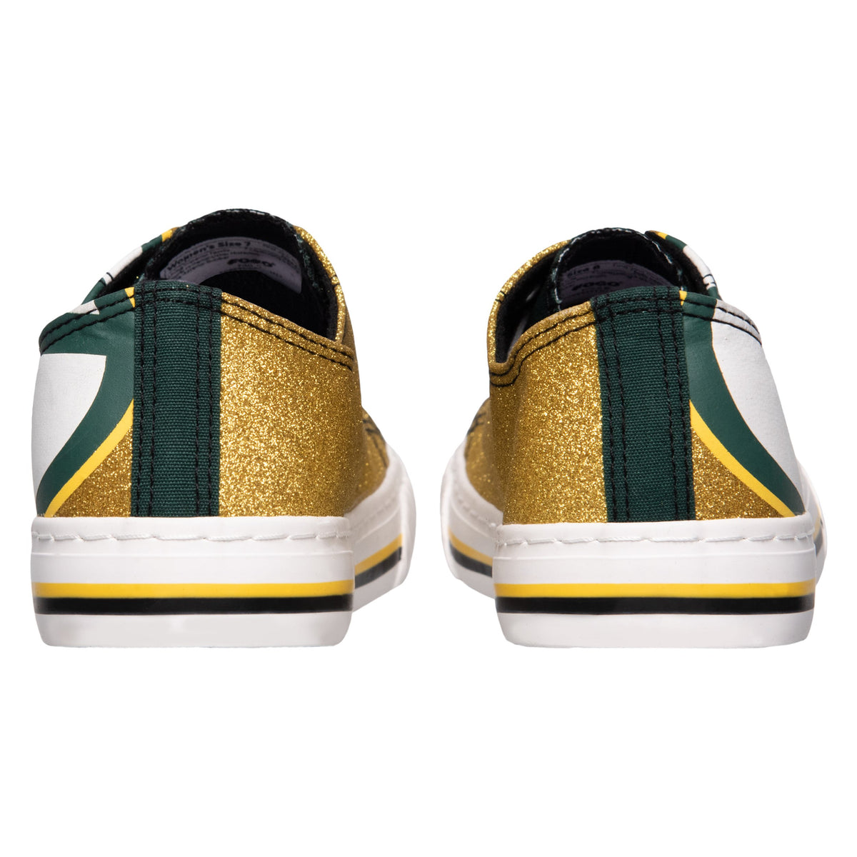 Iowa Hawkeyes Women's Glitter Canvas Shoes - Officially Licensed Low Top Sneakers, Team Color, Size 7 11 thumbnail image