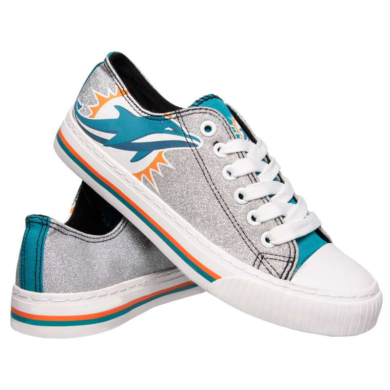 NCAA Florida Gators Women's Glitter Low Top Canvas Shoes - Officially Licensed Team Color Sneakers