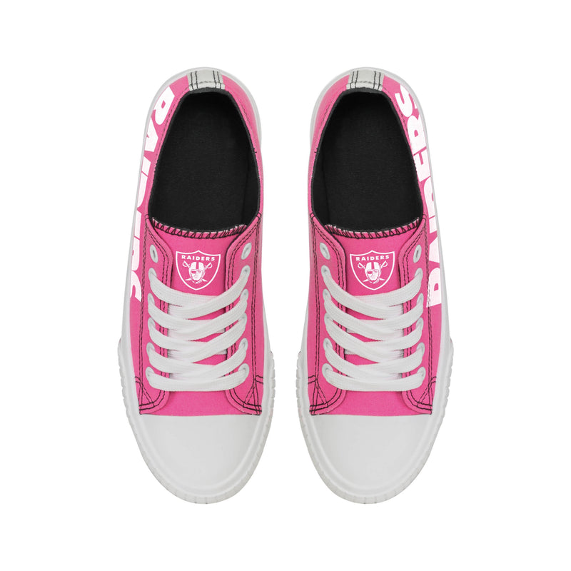 NFL-Licensed Las Vegas Raiders Women's Canvas Sneakers