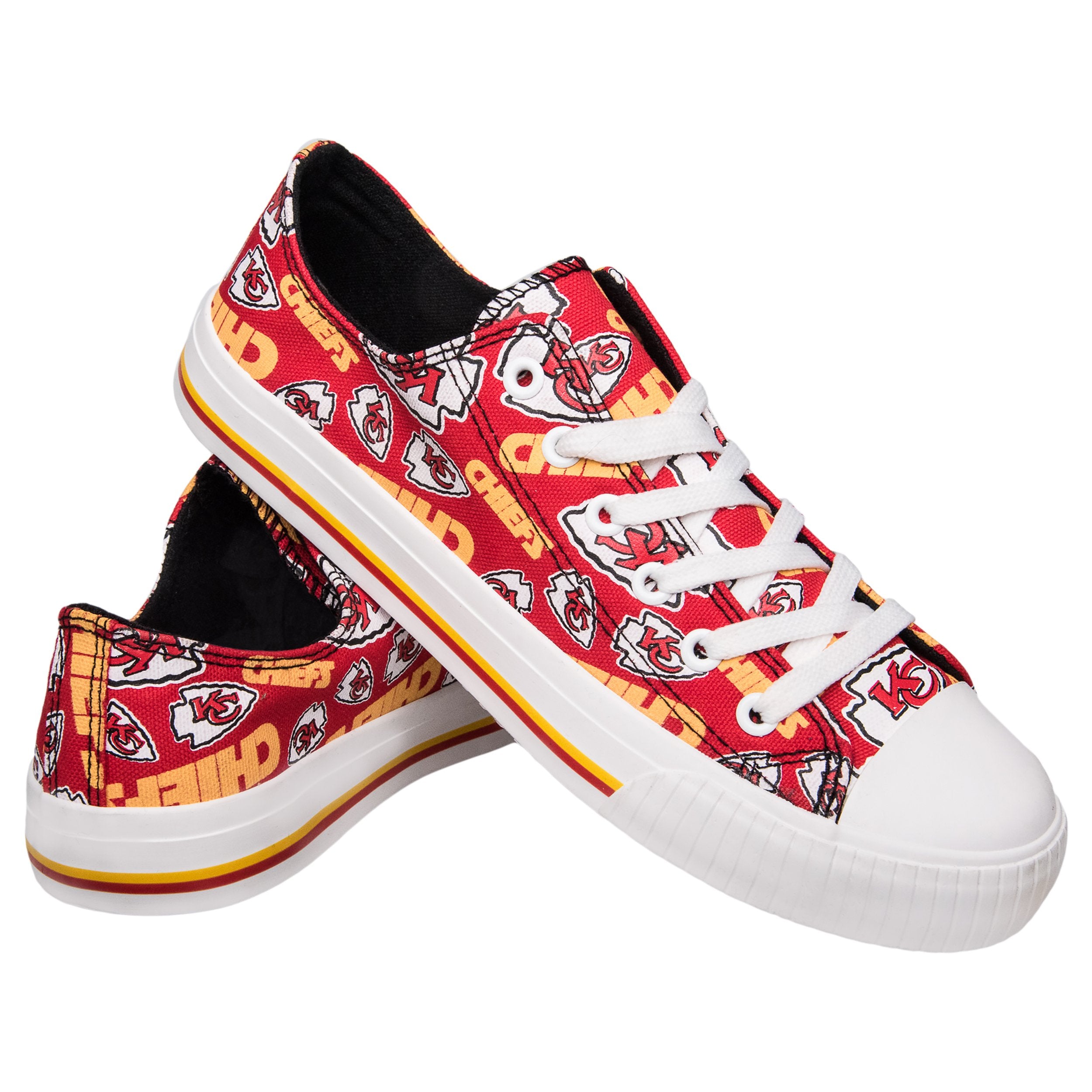 Kansas City Chiefs NFL Womens Camo Low Top Canvas Shoes - 11