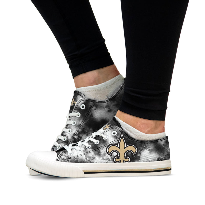 New Orleans Saints NFL Womens Low Top Repeat Print Canvas Shoes