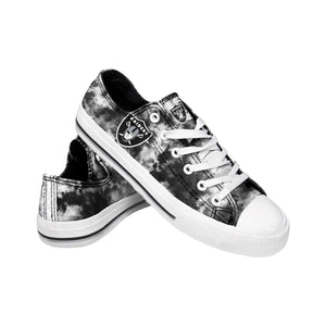 Las Vegas Raiders NFL Womens Low Top Tie-Dye Canvas Shoes