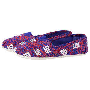 New York Giants NFL Womens Script Print Canvas Shoes