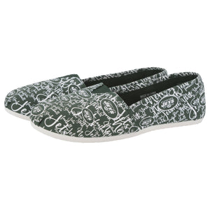 New York Jets NFL Womens Script Print Canvas Shoes