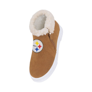 Pittsburgh Steelers NFL Womens Fuzzy Brim Zipper Boot