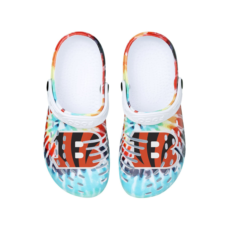 Cincinnati Bengals NFL For Men And Women Tie-Dye Clog With Strap