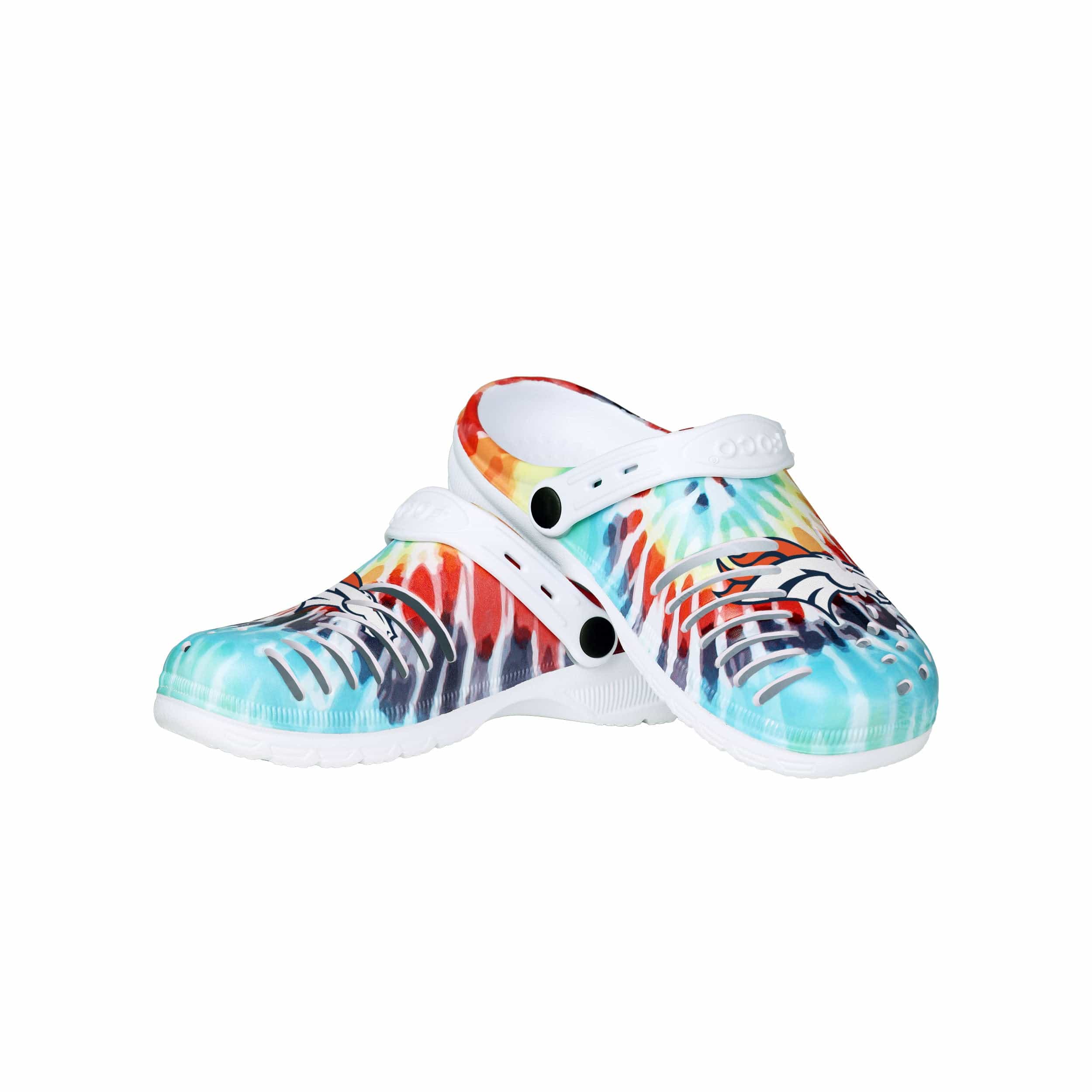 Lids Denver Broncos FOCO Youth Tie-Dye Canvas Sneakers