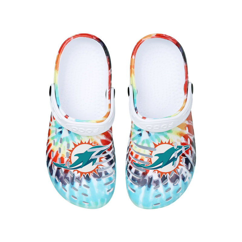 Nfl Miami Dolphins Tie Dye Printed Classic Clogs Shoes - Reallgraphics