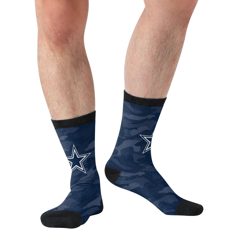 Dallas Cowboys Team Stripe Crew Socks, Mens Size: L/XL