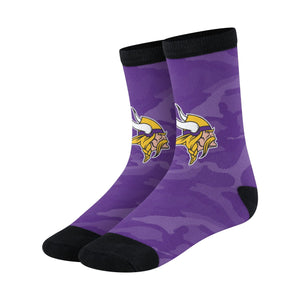 Minnesota Vikings NFL Printed Camo Socks