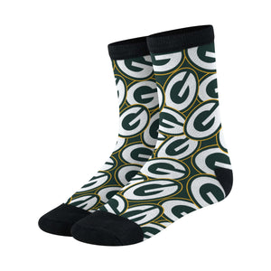 Green Bay Packers NFL Logo Blast Socks