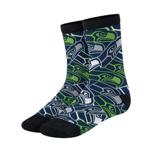 Seattle Seahawks NFL Logo Blast Socks