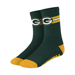 Green Bay Packers NFL Team Stripe Crew Socks