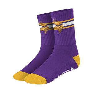 Minnesota Vikings NFL Team Stripe Crew Socks