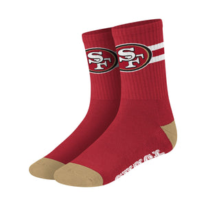 San Francisco 49ers NFL Team Stripe Crew Socks
