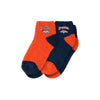 Denver Broncos NFL Womens 2 Pack Script Logo Fuzzy Ankle Socks