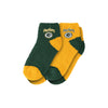 Green Bay Packers NFL Womens 2 Pack Script Logo Fuzzy Ankle Socks