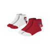 New York Giants NFL Womens 2 Pack Script Logo Fuzzy Ankle Socks