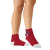 New York Giants NFL Womens 2 Pack Script Logo Fuzzy Ankle Socks