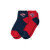 New England Patriots NFL Womens 2 Pack Script Logo Fuzzy Ankle Socks