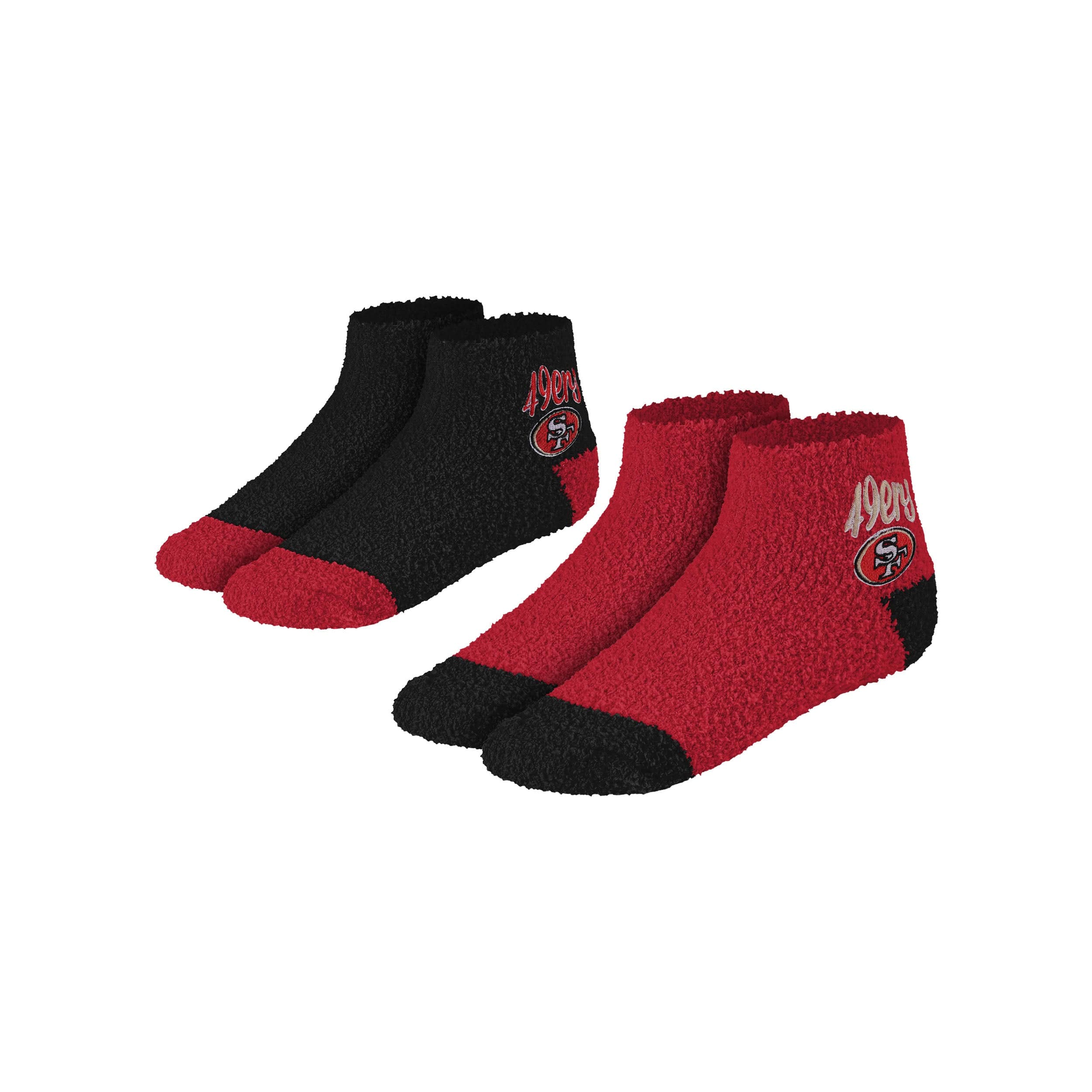  FOCO Women's NFL 2-Pack Script Logo Fuzzy Ankle Socks