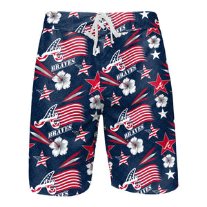 Atlanta Braves MLB Mens Americana Boardshorts
