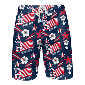 Boston Red Sox MLB Mens Americana Boardshorts