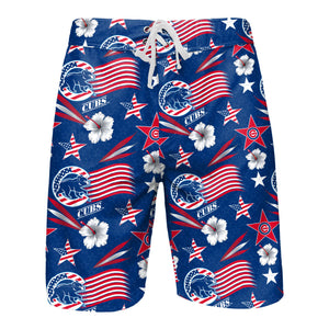 Chicago Cubs MLB Mens Americana Boardshorts