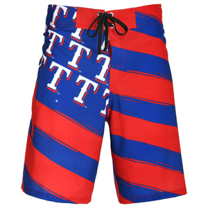 Texas Rangers MLB Mens Diagonal Flag Board Shorts