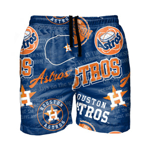Houston Astros MLB Mens Logo Rush Swimming Trunks
