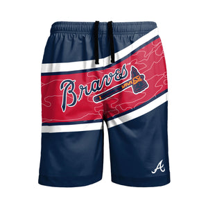 Atlanta Braves MLB Mens Big Wordmark Swimming Trunks