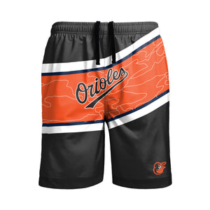 Baltimore Orioles MLB Mens Big Wordmark Swimming Trunks