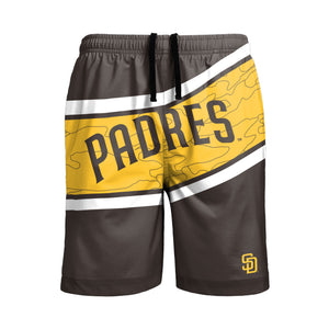 San Diego Padres MLB Mens Big Wordmark Swimming Trunks