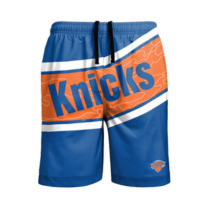 New York Knicks NBA Mens Big Wordmark Swimming Trunks