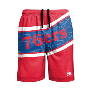 Philadelphia 76ers NBA Mens Big Wordmark Swimming Trunks