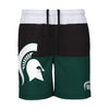 Michigan State Spartans NCAA Mens 3 Stripe Big Logo Swimming Trunks