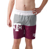 Texas A&M Aggies NCAA Mens 3 Stripe Big Logo Swimming Trunks