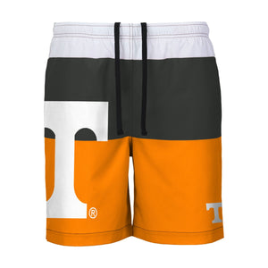 Tennessee Volunteers NCAA Mens 3 Stripe Big Logo Swimming Trunks