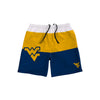 West Virginia Mountaineers NCAA Mens 3 Stripe Big Logo Swimming Trunks