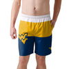 West Virginia Mountaineers NCAA Mens 3 Stripe Big Logo Swimming Trunks