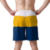 West Virginia Mountaineers NCAA Mens 3 Stripe Big Logo Swimming Trunks