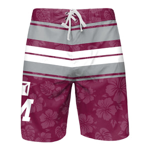 Texas A&M Aggies NCAA Mens Hibiscus Boardwalk Stripe Boardshorts