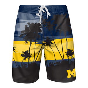 Michigan Wolverines NCAA Mens Sunset Boardshorts