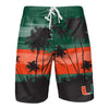 Miami Hurricanes NCAA Mens Sunset Boardshorts