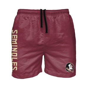 Florida State Seminoles NCAA Mens Solid Wordmark 5.5" Swimming Trunks