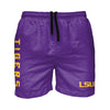 LSU Tigers NCAA Mens Solid Wordmark 5.5" Swimming Trunks