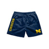 Michigan Wolverines NCAA Mens Solid Wordmark 5.5" Swimming Trunks